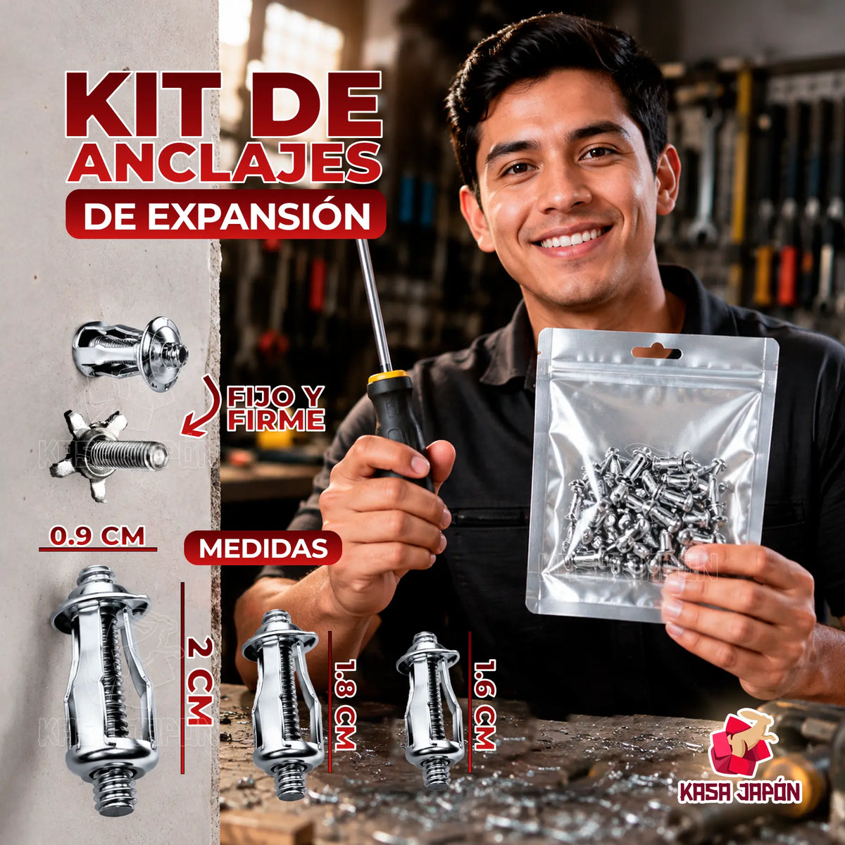 📱⌨️ → 🔩🛠️ KIT DE ANCLAJES DE EXPANSIÓN RESISTENTES A LA CORROSIÓN 🛠️🔩 Main image