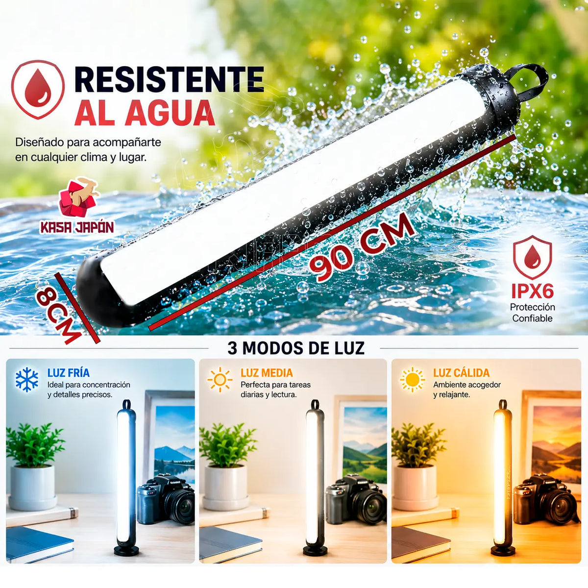 ⚡ BARRA LED INFLABLE — Se Infla en Segundos ⚡ 🔦 Luz Potente Para Cada Momento, Sin Cables 🔦