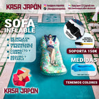 Sofa Inflable 🌴 Relajate en Segundos😌, No Necesita Inflador 🎁Incluye PROTECTOR